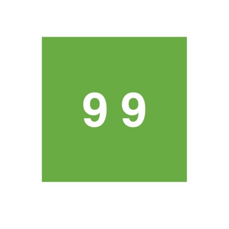 Nevs Ames - Filing Labels - Small - Number 9 1-7/8" x 1-7/8" Green XN-AL-SM #9